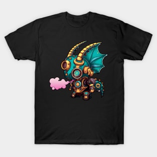 Steampunk Kawaii Dragon Robot T-Shirt